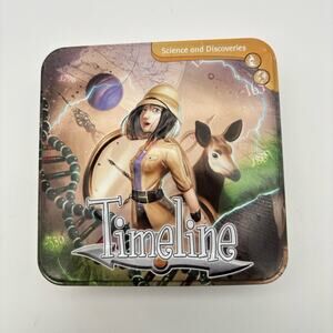 Timeline Science and Discoveries Card Game Asmodee Complete In Tin VG Condition